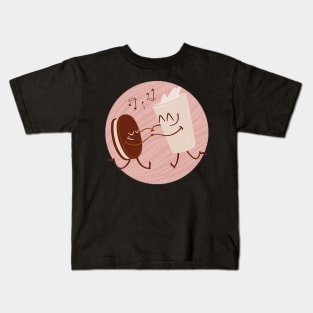 Dancing cookie and milk Kids T-Shirt